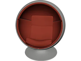 Ball Chair 3D Model preview