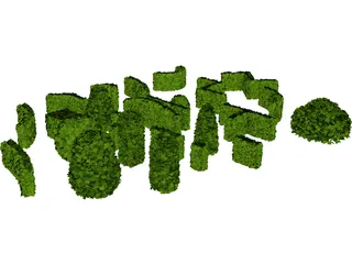 Hedge Plant Collection 3D Model preview