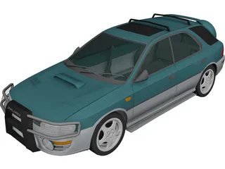 Subaru Impreza Wagon (1997) 3D Model preview