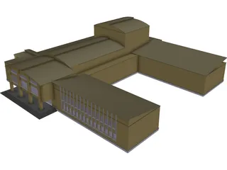 High School 3D Model preview