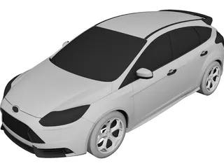 Ford Focus ST (2012) 3D Model preview