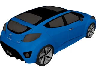 Hyundai Veloster (2012) 3D Model preview