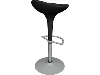 High Barstool 3D Model preview