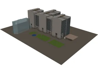 Ecology Commerce Building 3D Model preview