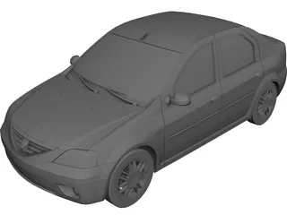 Renault/Dacia Logan (2005) 3D Model preview