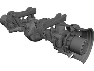 Truck Axle 3D Model preview