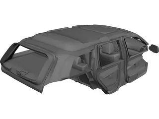 Jeep Grand Cherokee SRT 8 Interior (2008) 3D Model preview