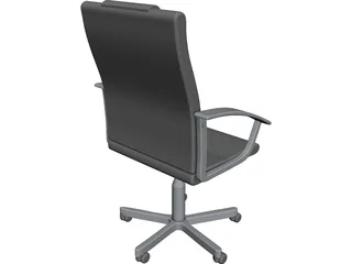 Leather Office Chair 3D Model preview
