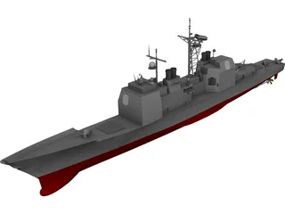 Ticonderoga Class Cruiser 3D Model preview