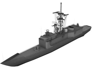Hazzard Perry Class Frigate 3D Model preview