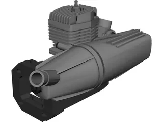 RC OS Engine AX35 3D Model preview