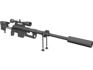 CheyTac M-200 Intervention 3D Model preview