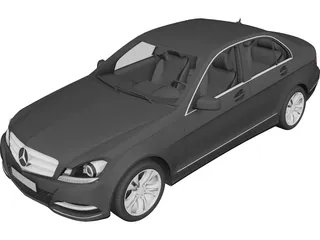 Mercedes-Benz C-class (2012) 3D Model preview
