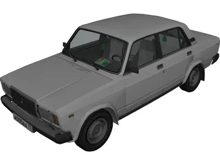 Vaz 2107 3D Model preview
