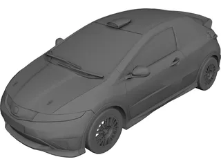 Honda Civic 3-door 3D Model preview