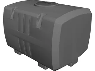 Water Tank Square 100 Gallon 3D Model preview