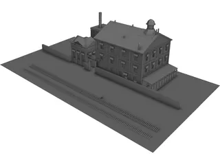 Great Northern Brewery Building 3D Model preview