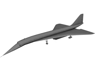 Tupolev Tu-144 3D Model preview