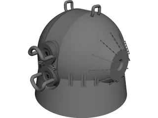 Buring Ice Anti-Proton Small Turret 3D Model preview
