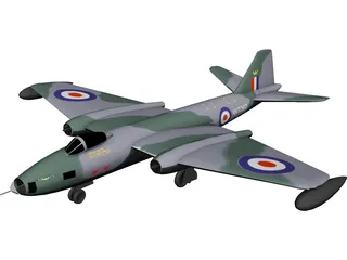 English Electric BAC Canberra B 8 3D Model preview