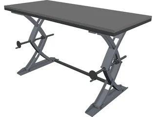 Lifting Table 3D Model preview