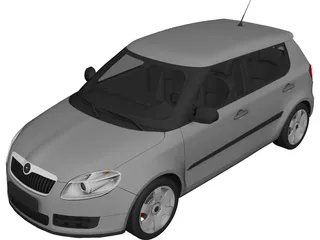 Skoda Fabia II (2010) 3D Model preview