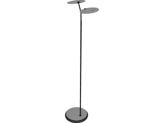 LED Telescope Floor Lamp 3D Model preview