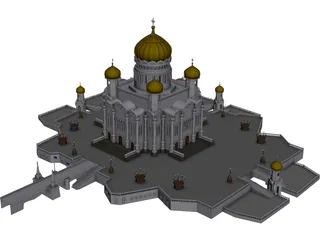 Taj Mahal Mosque 3D Model preview