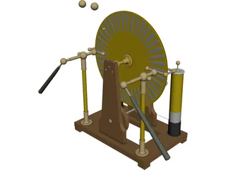 Wimshurst Machine 3D Model preview