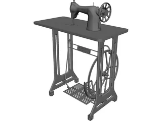 Sewing Machine 3D Model preview