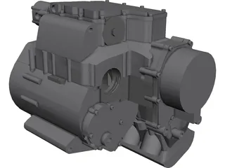 Suzuki GSXR600-RR Engine 3D Model preview