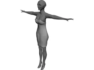 Woman Manikin 3D Model preview