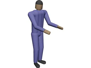 Man Worker 3D Model preview