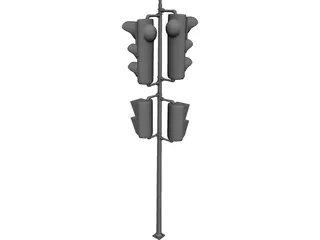 Traffic Light 3D Model preview