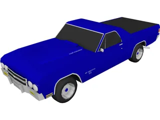 Chevrolet El Camino SS 454 3D Model preview