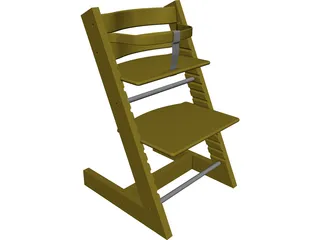Children Chair 3D Model preview