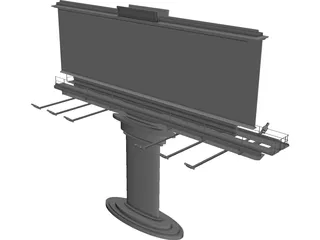 Street Banner 3D Model preview