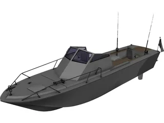 Lancha Pesca Deportiva 3D Model preview