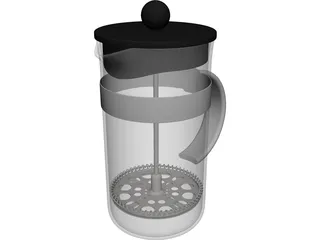 French Press 3D Model preview