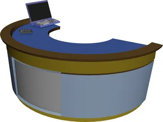 News Desk 3D Model preview