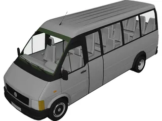 Volkswagen LTM Bus 3D Model preview