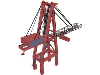 STS Port Crane 3D Model preview