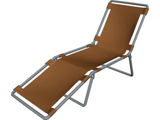 Lay Bed 3D Model preview