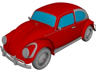 Volkswagen Beetle 3D Model preview