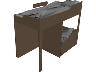 Bunk Bed 3D Model preview