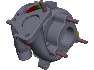 Garrett GT15 Turbocharger 3D Model preview