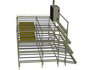 Parts Supply Rack 3D Model preview