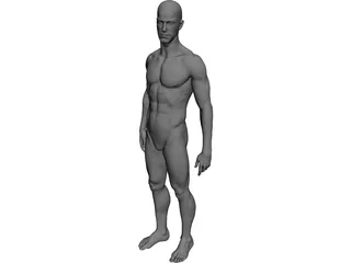 Man Athlete Standing 3D Model preview