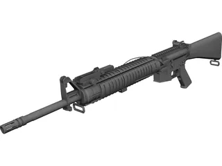 M16 EX Rifle 3D Model preview