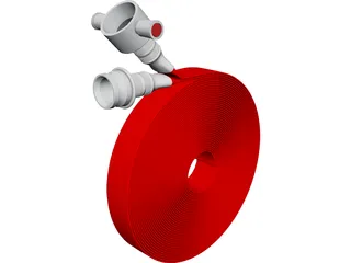 Fire Doubled Hose 3D Model preview